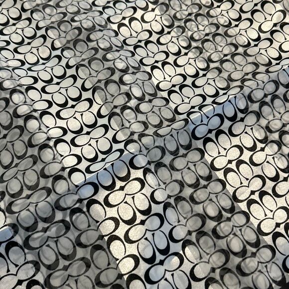 COACH Black & White Scarf - Picture 5 of 5